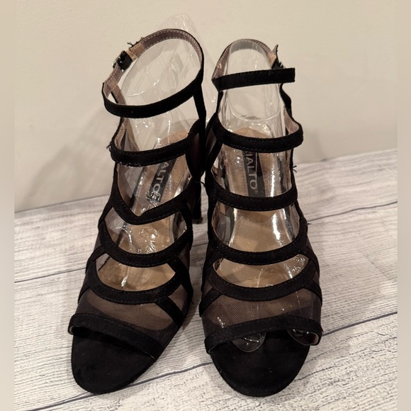 Rialto Robby Strappy black suede Dress Sandals/size 6 - Picture 13 of 13